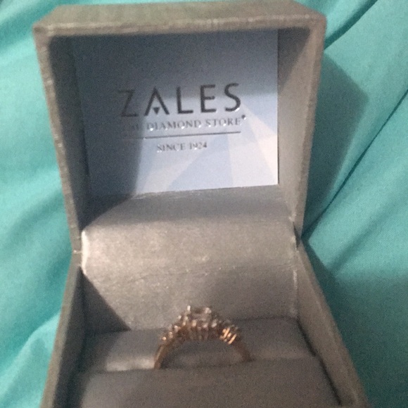 Rose Gold 10K Engagement Ring - Picture 2 of 3